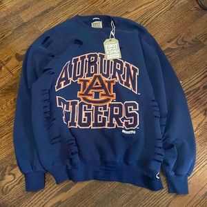 Vintage ripped auburn crew neck